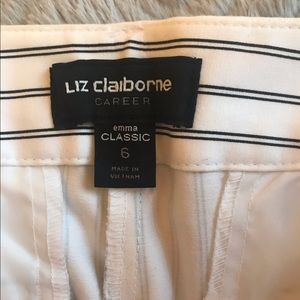 Pinstriped Black & White Cropped Trousers